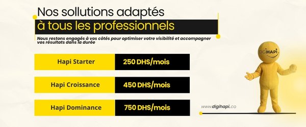 Comparatif des prix création site internet Maroc sans avance DigiHapi